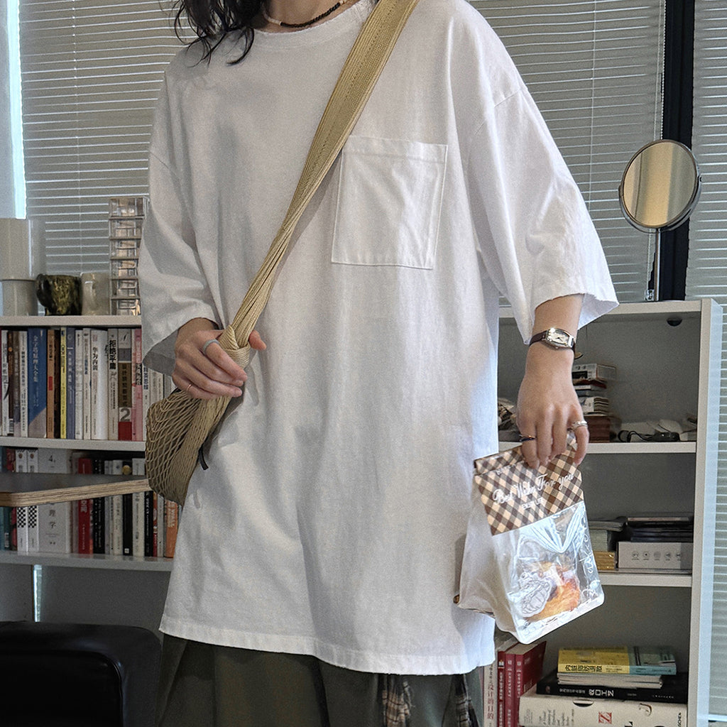 Oversized Cotton Pocket T-Shirt