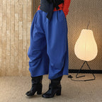 high waist wide leg pants lyocell cotton draped loose trousers casual pleated baggy pants