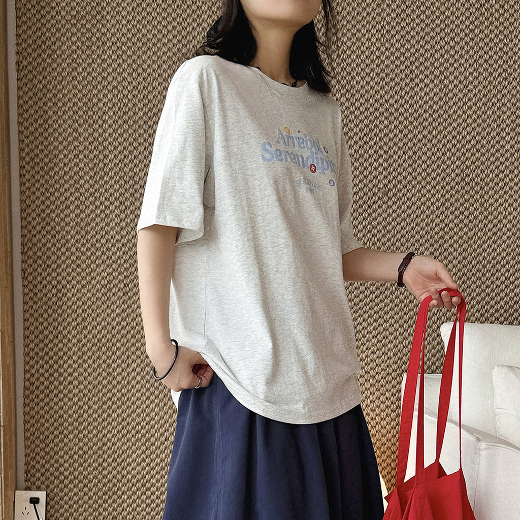 Women’s Oversized Arrebol Serendipity Graphic Cotton T-Shirt