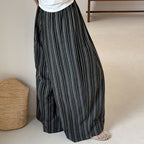 Women’s Striped High-Waisted Wide-Leg Pants