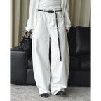 Vintage high waisted washed distressed loose wide leg jeans