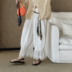Women’s Lace Trim Lantern Wide Leg Pants