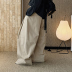 wide leg trousers women high waist loose draped straight pants