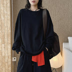oversized long sleeve sweatshirt cotton loose fit crew neck pullover casual top