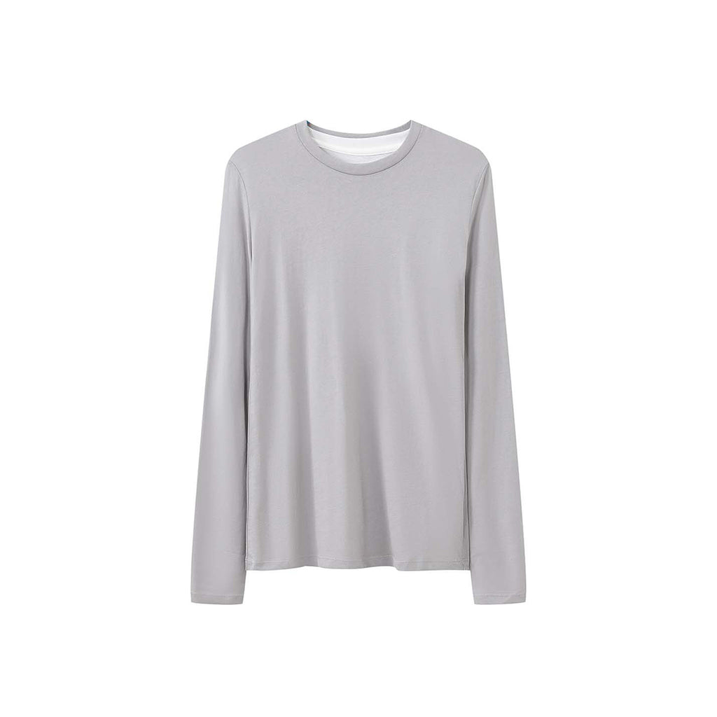 Slim fit round neck long sleeve base layer top