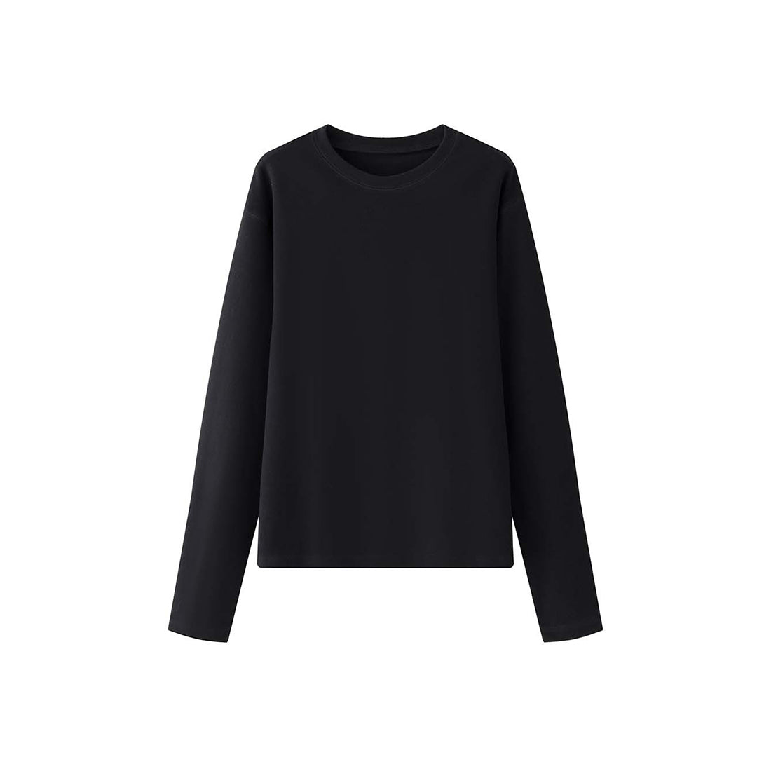 Round neck and plush loose fitting pullover T-shirt