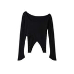 Women’s Asymmetric Cold Shoulder Long Sleeve Top