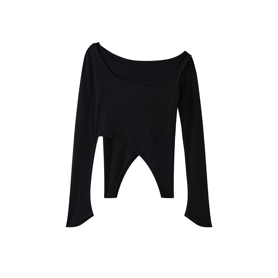 Women’s Asymmetric Cold Shoulder Long Sleeve Top