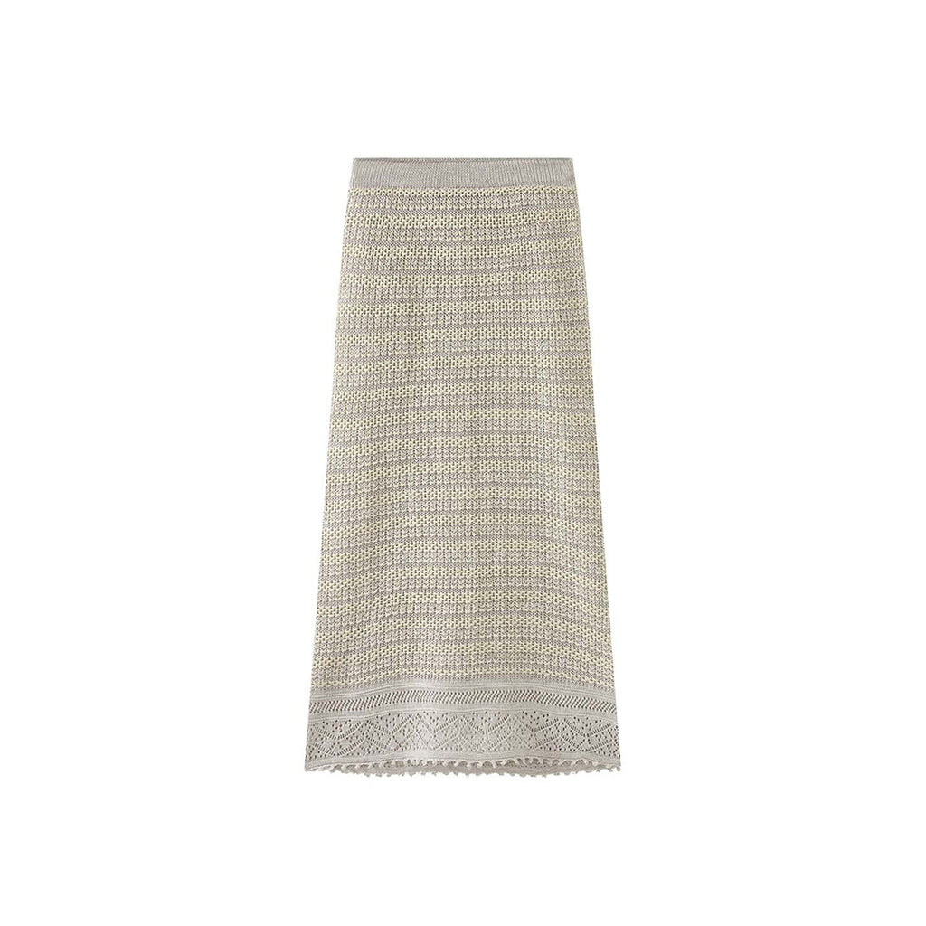 Women’s Textured Knit A-Line Midi Skirt