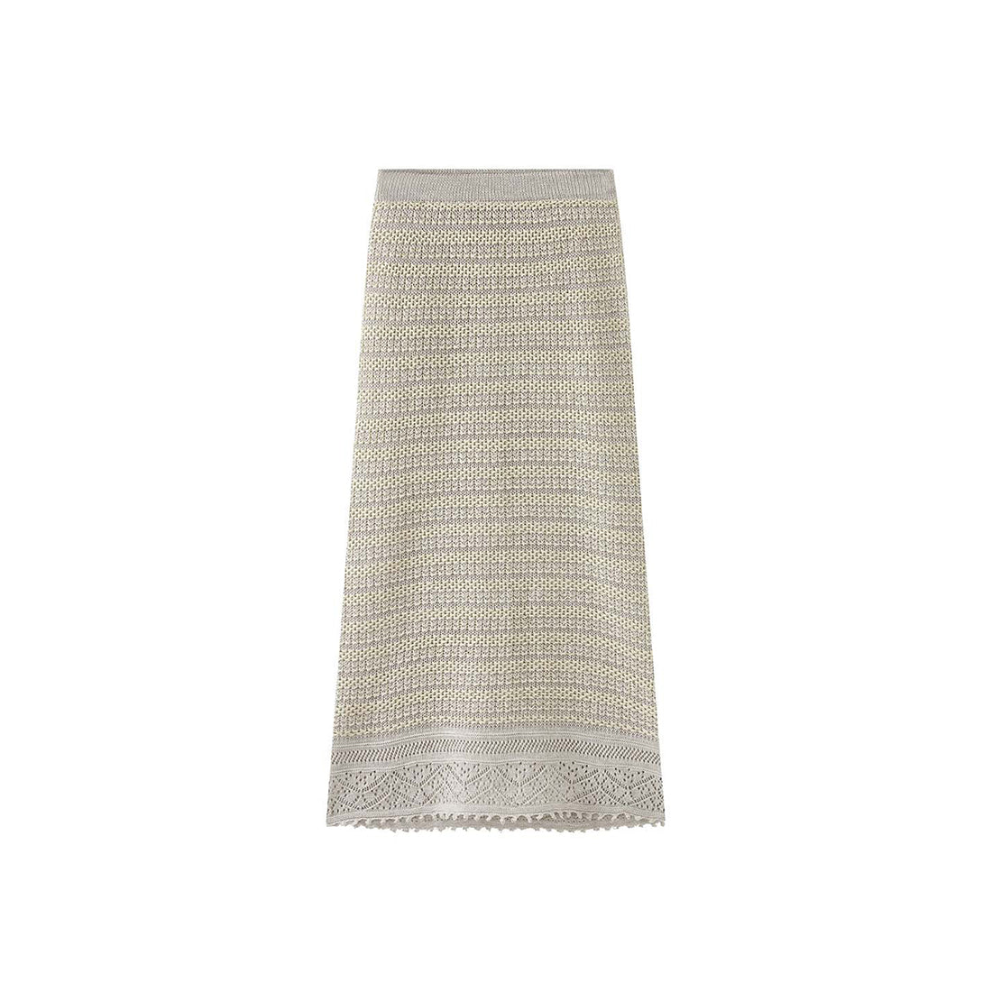 Women’s Textured Knit A-Line Midi Skirt