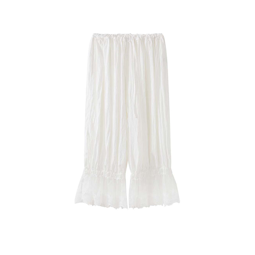 Women’s Lace Trim Lantern Wide Leg Pants