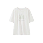 Oversized Spring Pear Graphic Cotton T-Shirt