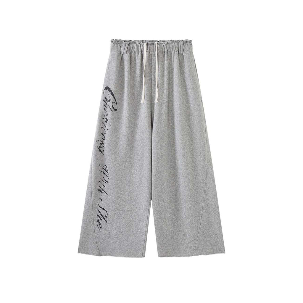 Women’s Oversized Wide Leg Sweatpants with Letter Print