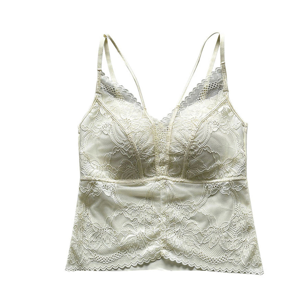 Women’s Lace Corset Camisole with Built-in Bra