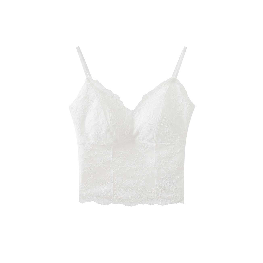Lace Cami Top V-neck Sleeveless Slim Fit Bralette