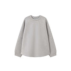 Casual round neck air layer slimming long sleeved sweatshirt