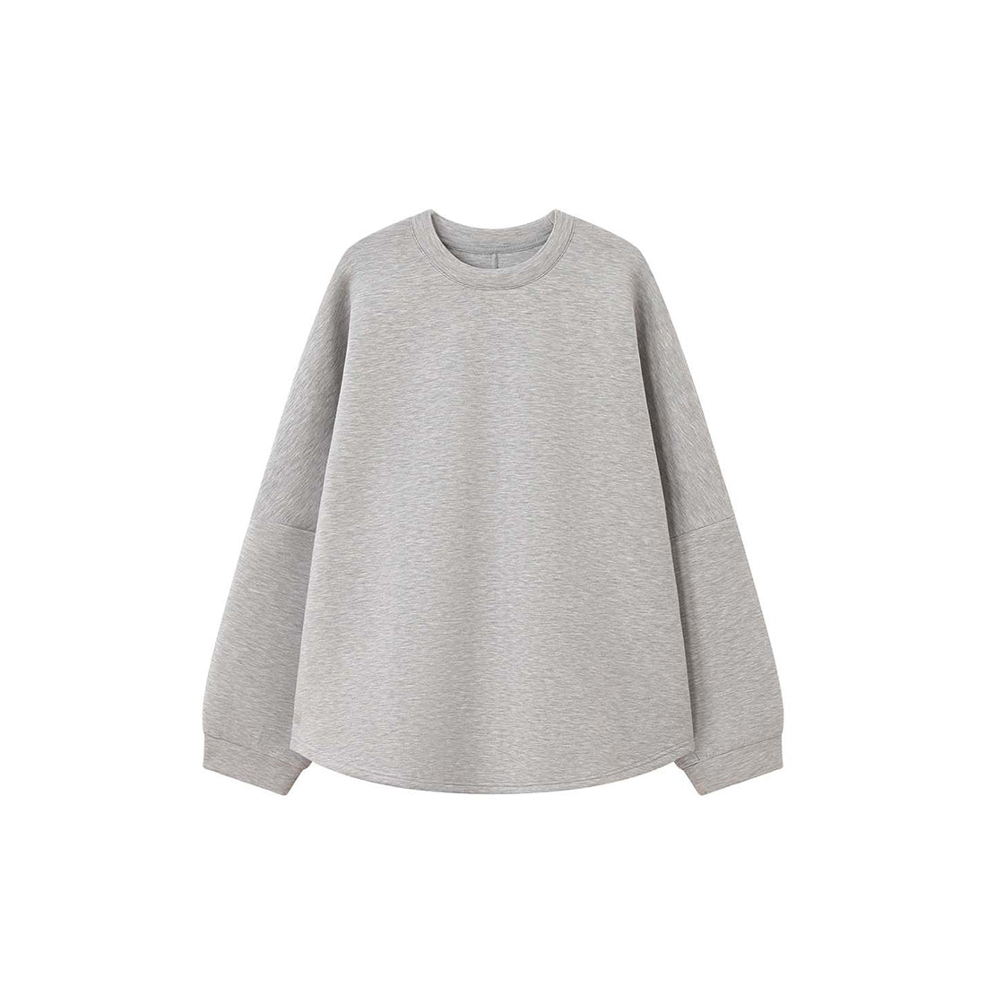 Casual round neck air layer slimming long sleeved sweatshirt