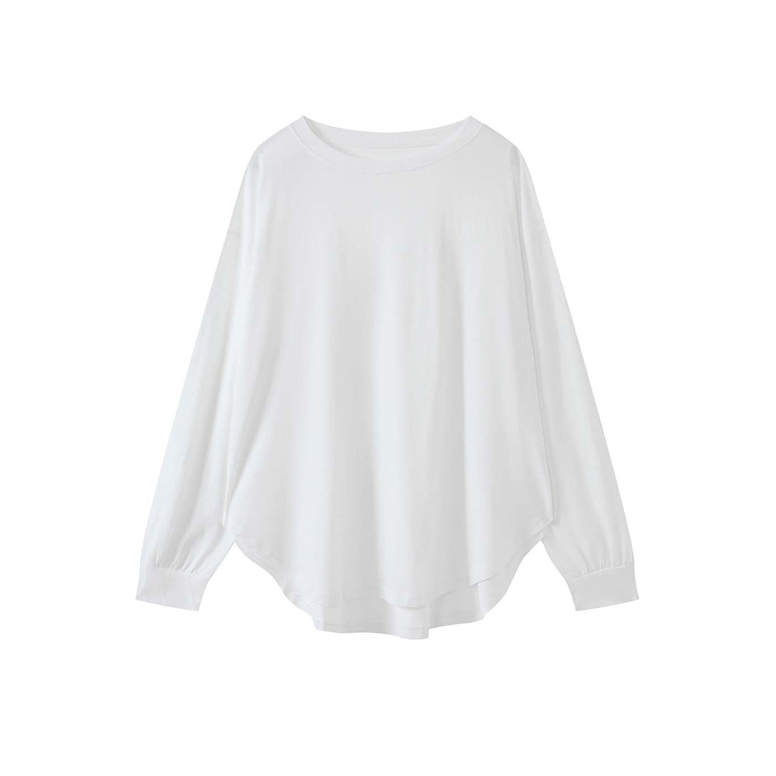loose fit long sleeve t shirt basic cotton blend crew neck casual top