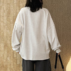 oversized long sleeve sweatshirt cotton loose fit crew neck pullover casual top
