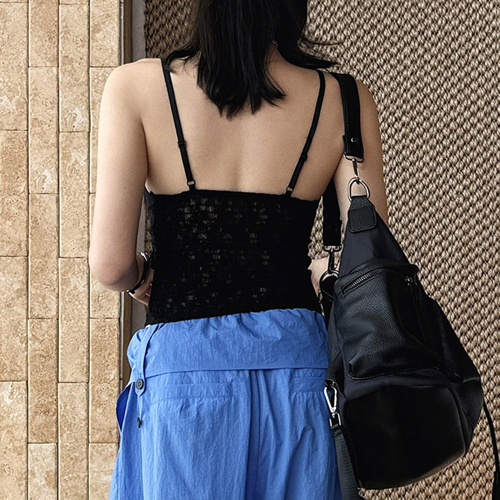 Women’s V-Neck Lace Camisole with Built-in Bra
