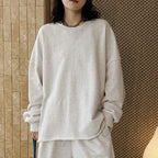 oversized long sleeve sweatshirt cotton loose fit crew neck pullover casual top