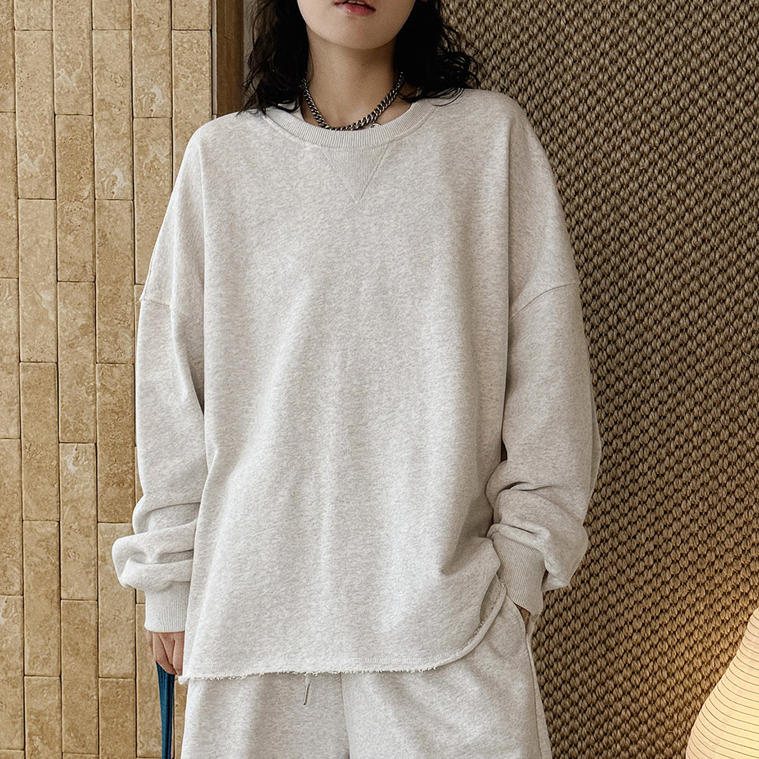oversized long sleeve sweatshirt cotton loose fit crew neck pullover casual top