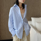 Oversized Cotton Striped Shirt