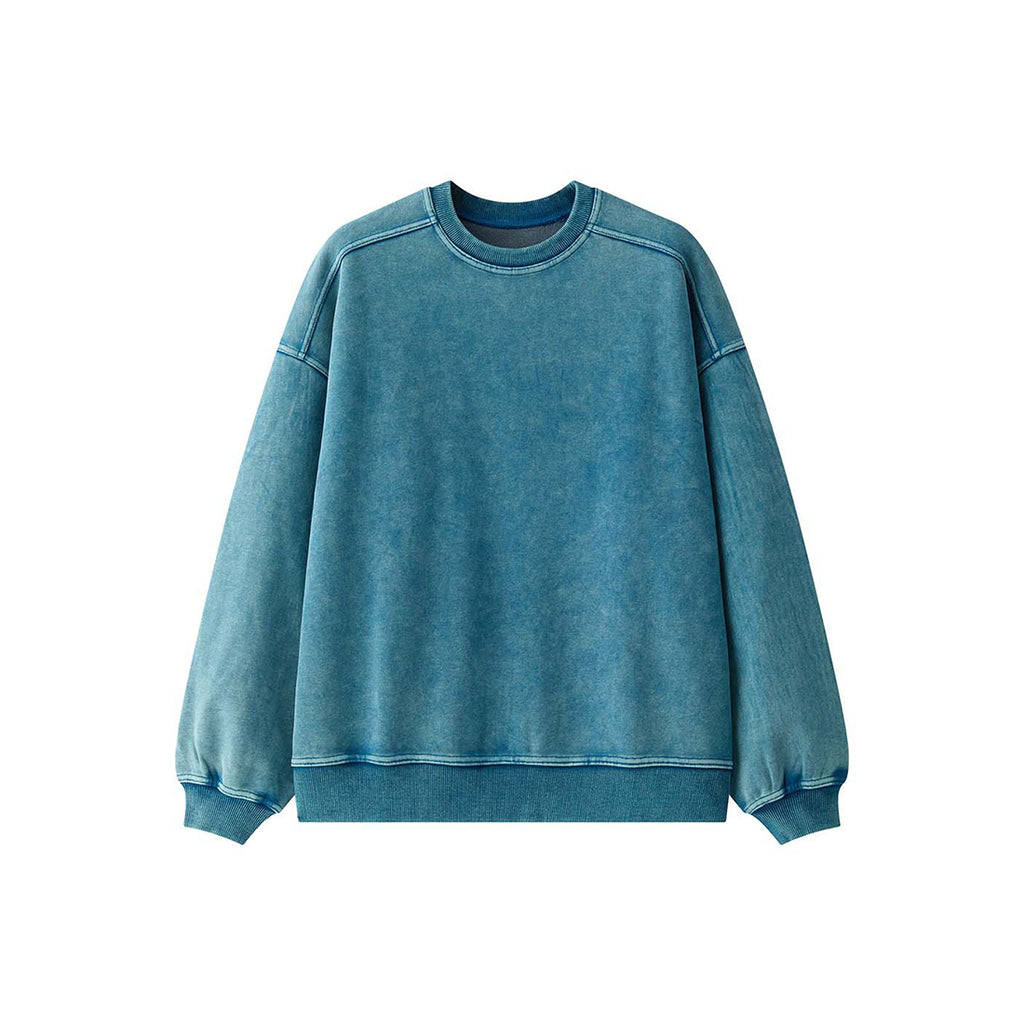Simple brushed silhouette pullover loose and comfortable sweatshirt