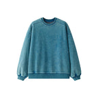 Simple brushed silhouette pullover loose and comfortable sweatshirt