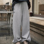 Elastic high waisted side straps and loose wide leg pants