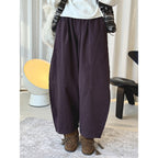 loose and tight fleece casual wide leg pants