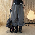 high waist wide leg pants lyocell cotton draped loose trousers casual pleated baggy pants