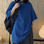 Loose fit round neck short sleeve oversized t shirt