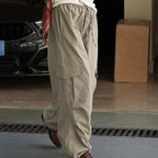 American street elastic drawstring cargo pants