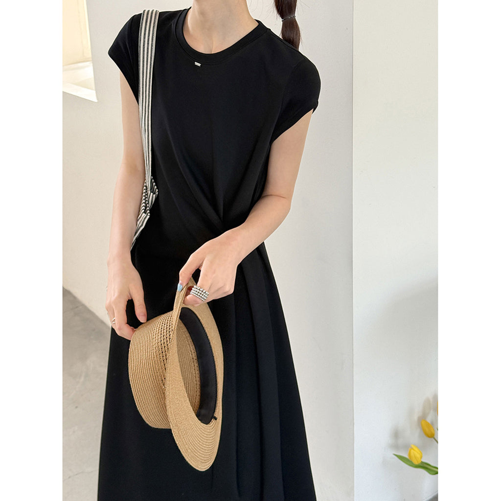 Women’s Knot-Waist Short-Sleeve Midi Dress