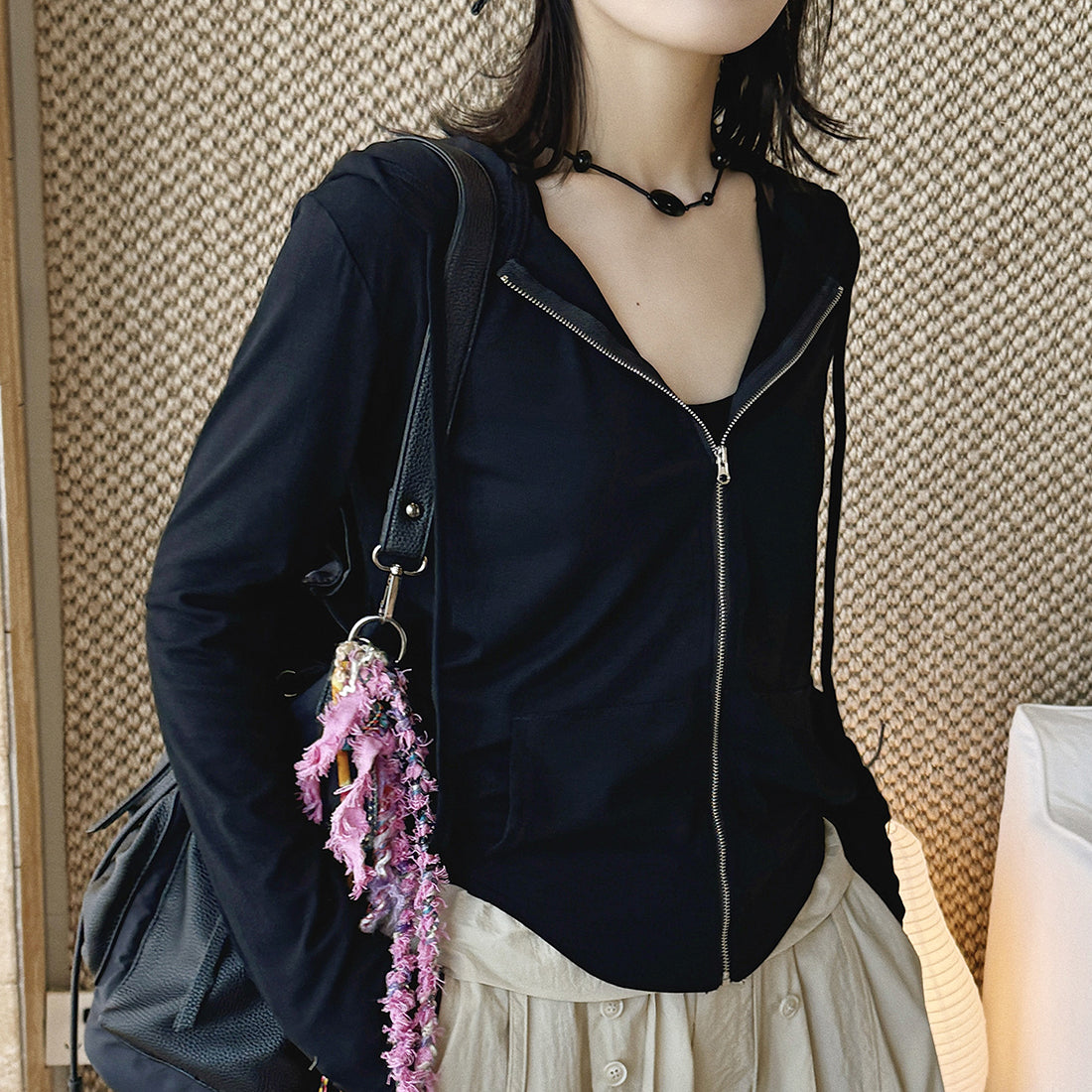 Women’s Slim Fit Hooded Zip-Up Cardigan Jacket
