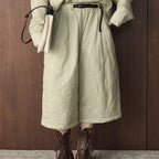 Simple elastic waistband clip cotton concealed grid casual loose pants