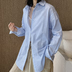 Oversized Cotton Striped Shirt