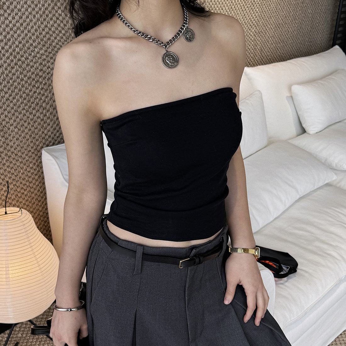 American water shield slim fit and slimming strapless top