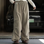 American street elastic drawstring cargo pants
