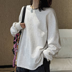 oversized long sleeve sweatshirt cotton loose fit crew neck pullover casual top