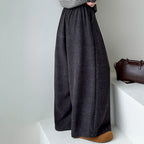 Retro loose casual straight leg wide leg pants