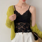 Women’s Floral Lace Camisole with Built-in Bra