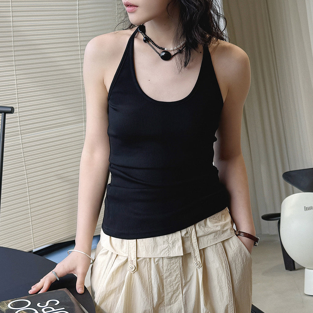 Women’s Slim Fit Racerback Ribbed Tank Top