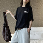 Women’s Oversized California Letter Print Cotton T-Shirt
