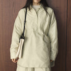 Simple cotton padded dark grid shirt loose and comfortable cotton jacket