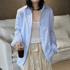 Oversized Cotton Striped Shirt