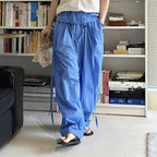 Women’s Japanese-Style Balloon Pants with Ruffled Waist