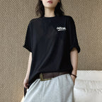 Women’s Oversized California Letter Print Cotton T-Shirt