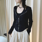 Women’s Slim Fit Hooded Zip-Up Cardigan Jacket